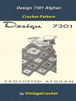 cover image of Design 7301 Afghan Vintage Crochet Pattern